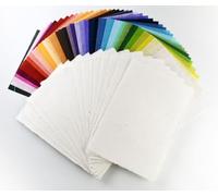A4 Handmade Thin Mulberry Paper Sheets Mixed Color and Natural Textured Fiber with White Deckle Edge, for Scrapbooking, Calligraphy, Crafts, Origami, Art Projects (40 Colors A4+20 Deckled Edge)