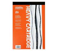 A4 Heavyweight Cartridge Pads 220gsm 25 Sheets Acid Free Paper All Media Art 210mm x 297mm (3 Pads)