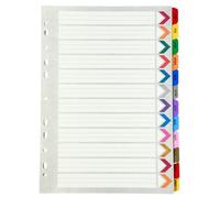 A4 Index Dividers 12 Month Tabs, Jan-Dec Subject Dividers with Multi-Coloured Reinforced Tabs, Card Filing Dividers for Ring Binders & Lever Arch Files (Single Pack)