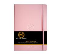 A4 Index Notebook Hardback Leatherette Cover 8mm Ruled Margin A-Z Tabs 212 Pages 100 GSM White Paper - 21 X 29 CM Notebook (Blush Pink)
