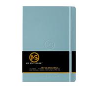 A4 Index Notebook Hardback Leatherette Cover 8mm Ruled Margin A-Z Tabs 264 Pages 100 GSM White Paper - 21 X 29 CM Notebook (Sky Blue)