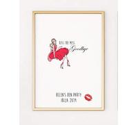 A4 Kiss The Miss Goodbye Hen Party Print PO83