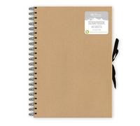 A4 Kraft Ribbon Scrapbook, 40 Sheets (80 Pages), Memory Book Photo Album