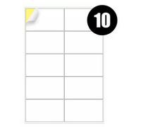 A4 Label Sheets 10 Labels Per Sheet 99.1 X 57mm - 100 Sheets