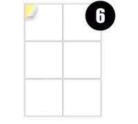 A4 Label Sheets 6 Labels Per Sheet 99.1 X 93.1mm - 100 Sheets