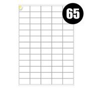 A4 Label Sheets 65 Labels Per Sheet 38.1 X 21.2mm - 100 Sheets