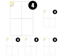 A4 Labels 4 Per Sheet, 20 Sheets 80 Sticky Label, Address Labels, Printer Labels, iSOUL Self Adhesive Printable A4 Sticker Paper for Printing, Laser Labels Stickers [Quickdry] (Pack of 5)