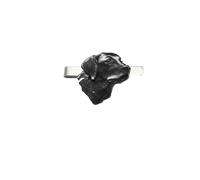 A4 Labrador’s Head BLACK fine English pewter design on a Crocodile Clip Tie Clip 4cm