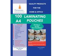 Cathedral Products Pack of 100 A4 Gloss Laminating Pouches 250 Micron