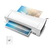 A4 Laminator Machine Hot and Cold Options, Thermal Laminator Machine with ABS Jam Release, Fast Warm Up, High Speed Laminating, No Bubbles, Compact & Portable Design, for Home, Office, and School Use