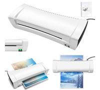 A4 Laminator with Not Jam Technology, Warm Up Time Short, No Bubbles, Thermal Laminator Machine for Hot and Cold Settings, Compact Portable Laminate Machine for Home, Office, and School Use, White