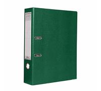 A4 Large 2D Bright Colour Lever Arch Files 75mm Foolscap Vinyl Coated and Rado Lock Nickel Plated Clip Office Document Filing Folders Cobra Pattern File with Metal Clip (Green)