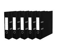 A4 Large 75MM PP Black Lever Arch Files Folders with Metal Finger Pull Ring & Spine Label Stationery Document Storage File Organiser Ideal Folders for Filing & Archiving Papers at Office School (5)