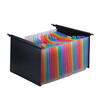 A4 Large Capacity Accordion File Folder 25 Slots Double-Sided Hanging Storage Organizer for Tests Documents Archives for Office