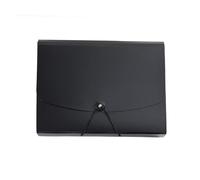 A4 Large Capacity File Folder Multi-Layer Expanding Sorting Storage Bag Folder Desktop Document Contract Paper File Organizer(Black)