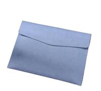 A4 Leather File Bag Large-Capacity Thickened Business Data File Bag Storage Zipper Tablet Bag Document Bag Office(Blue)