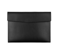 A4 Leather File Folder Data Storage Bag Business Briefcase for Daily Office Use(Noir)