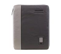 A4 Leather Notepad Holder - female - Piquadro - Cross Body Messenger - Gray - ONE SIZE - Bags ONE SIZE