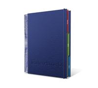A4 Leatherette-Blue 6 Period Teacher Planner 2025-26