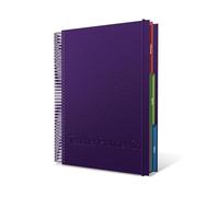 A4 Leatherette-Purple 6 Period Teacher Planner 2025-26