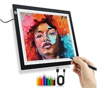 A4 LED Light Box for Tracing - Ultra-Thin 5mm Tracing Light Box with USB-C, 6.7W Power, 6500K Daylight, 3-Level & Stepless Brightness, for Sketching, Animation, Tattoo & Diamond Art Light Board Use