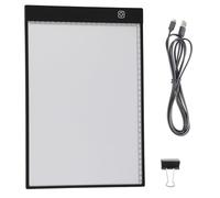 A4 LED Tracing Drawing Board 3-Mode Dimming Light Pad Compact Design for Art Projects Black White