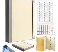 A4/Letter Expandable Folio Document Organizer, Accordion File Folder with Multi-Pocket, in Case I Go Missing Binder for Contracts, Receipts & Office Travel Use Khaki