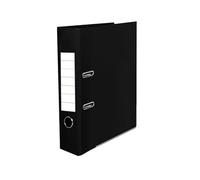 A4 Lever Arch File | 75mm Spine, Large Capacity, Plastic Cover, Metal | Easy to Document Organizing Ring Binder Folder | Ideal for Office Filing, Document Storage, School | Black | (1 PCS)