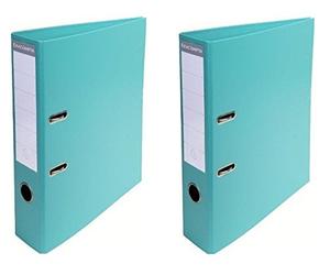 A4 Lever Arch Files 70mm Twin Pack (Light Green)