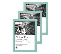 A4 Light Blue Picture Frame Set of 3, Perfect for Displaying A4 Picture Gallery Walls, Posters, Photos, Artwork, or Prints, Light Blue