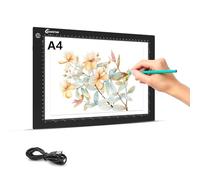 A4 Light Box Drawing 3 Brightness Adjustable LED Light Pad, for Artists, Animation Drawing, Sketching, Animation, Portable Light pad for Tracing (A4 New)