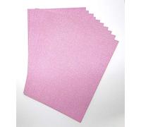 A4 Light Pink Glitter Card Glitter Paper Non Shed Sparkle Craft Sheets Sparkle Card 250gsm Bling Crafting Card Glitter Cardstock Acid Free (Light Pink - 10 Sheets)