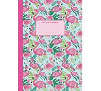 A4 Lined Notebook for Kids: Pink Flamingo Cover Design