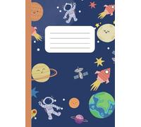 A4 Lined Notebook for Kids: Wide Ruled Writing Book for School or Home | 100 Sheets / 200 Pages | Fun Outer Space Design | Ideal for Children Ages 6-12