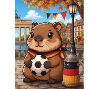 A4 Lined Notebook - Soccer/Football Fans - Germany Edition: Capybara - Large Ruled Journal for School, Writing, Notes and Daily Use: Large A4 Ruled ... Journaling, Note-Taking, and Daily Writing