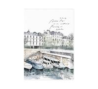 A4- Literary Waterproof Student Notebook Simple Personalized Notebook-If Paris: Style Four