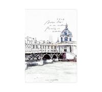 A4- Literary Waterproof Student Notebook Simple Personalized Notebook-If Paris: Style one