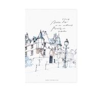 A4- Literary Waterproof Student Notebook Simple Personalized Notebook-If Paris: Style Three