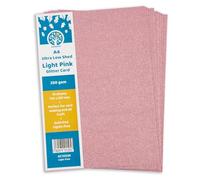 A4 Low Shed Glitter Card- Light Pink