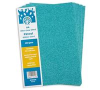 A4 Low Shed Glitter Card- Petrol