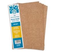 A4 Low Shed Glitter Card- Rose Gold