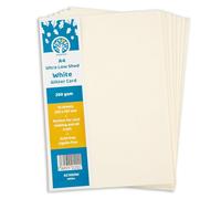 A4 Low Shed Glitter Card- White