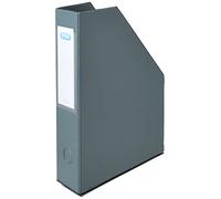 A4 Magazine Rack 7 cm Spine Rigid Card Cover PVC Coated Grey