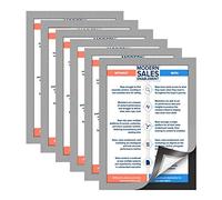 A4 Magnetic Display Frame Self Adhesive Magnetic Paper Holder for License, Photos, Notices, Wall and Windows (Pack of 6,Silver)