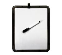 A4 Magnetic Mounting Black Frame Whiteboard with Dry Wipe Eraser Pen - School and Office Supplies, Notice Board