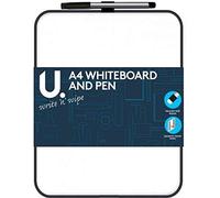 A4 Magnetic Straps Whiteboard and Pen Home School Office Whiteboard Educational Use White Board Write & Wipe Dry Wipe Eraser Pen - 27.5 x 21cm Whiteboard