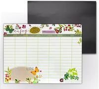 A4 Magnetic Weekly Planner Whiteboard - Dry Wipe Fridge Board for To-Do List, Meal & Shopping Planning