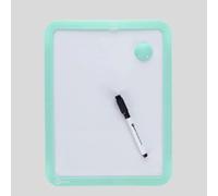 A4 Magnetic Whiteboard Dry Wipe Home Office School Kids White Memo Notice Boards with a Magnet and Marker Pen (Blue)