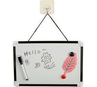 A4 Magnetic Whiteboard with Hanging Cord - Dry Wipe Memo Board with Pen, 2 Magnets & Eraser - Reusable Message Board for Home, Office, Kitchen & Classroom