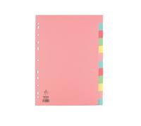 A4 Manilla Divider 12-Part Pink with Assorted Tabs WX01515
